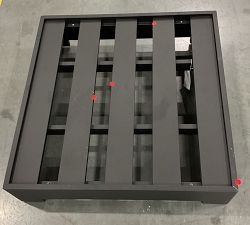 Open Box: Malibu Metal Platform Outdoor Ottoman Frame - Black