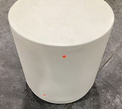 Open Box: Pomona Concrete Round Outdoor Side Table (18") - White