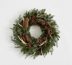 Faux Lit Aspen Wreath
