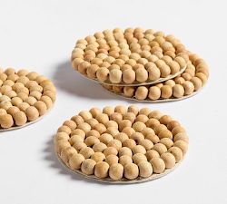 Beaded Coasters - Set of 4