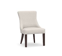 Open Box: Hayes Non-Tufted Dining Side Chair - Espresso, Performance Boucle Oatmeal