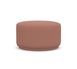 Open Box: Jake Upholstered Swivel Ottoman, Rustic Chenille - Rosewood