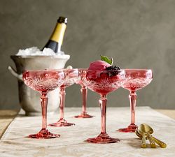 Antique Cut Coupe Glasses