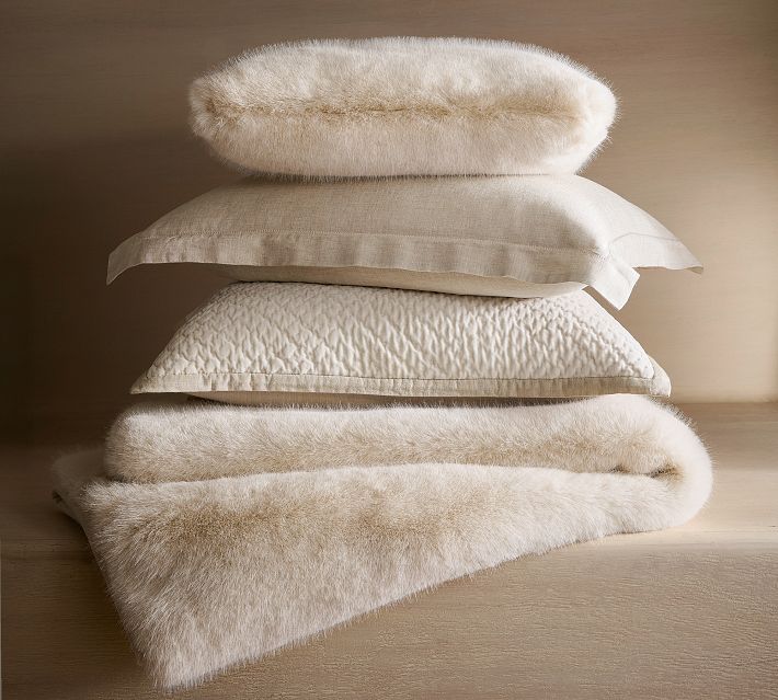 Faux Fur Mink Throw Cozy Luxury for Your Home Pottery Barn