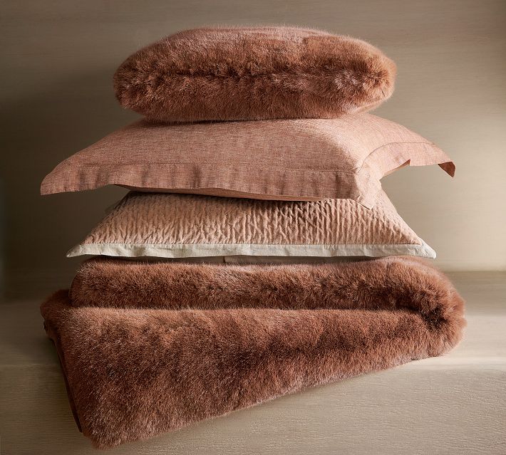Faux Fur Mink Throw Cozy Luxury for Your Home Pottery Barn