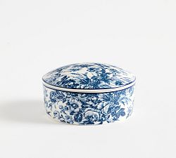 Florence Toile Lidded Jewelry Box