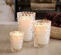 Deep Cut Glass Candle 