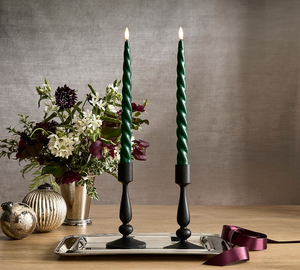 Flameless Spiral Taper Candle