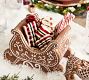 Handcrafted Ceramic Gingerbread Reindeer &amp; Sleigh Set