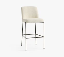 Layton Upholstered Metal Stool