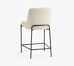 Layton Upholstered Metal Stool