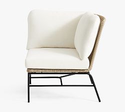 Open Box: Tulum All-Weather Wicker Outdoor Sectional Corner With Cushion - Natural