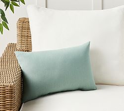 Open Box: Sunbrella Solid Outdoor Pillow, 14" x 20" - Spa Blue