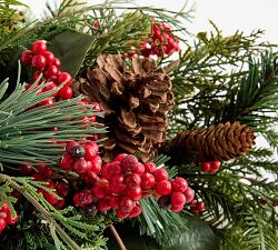 Faux Mixed Berry Candle Holder Centerpiece