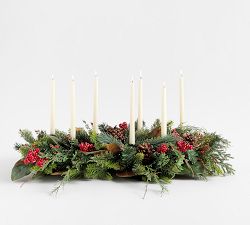 Faux Mixed Berry Candle Holder Centerpiece