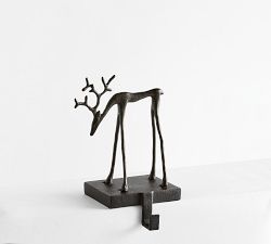 Sculpted Reindeer Stocking Holder