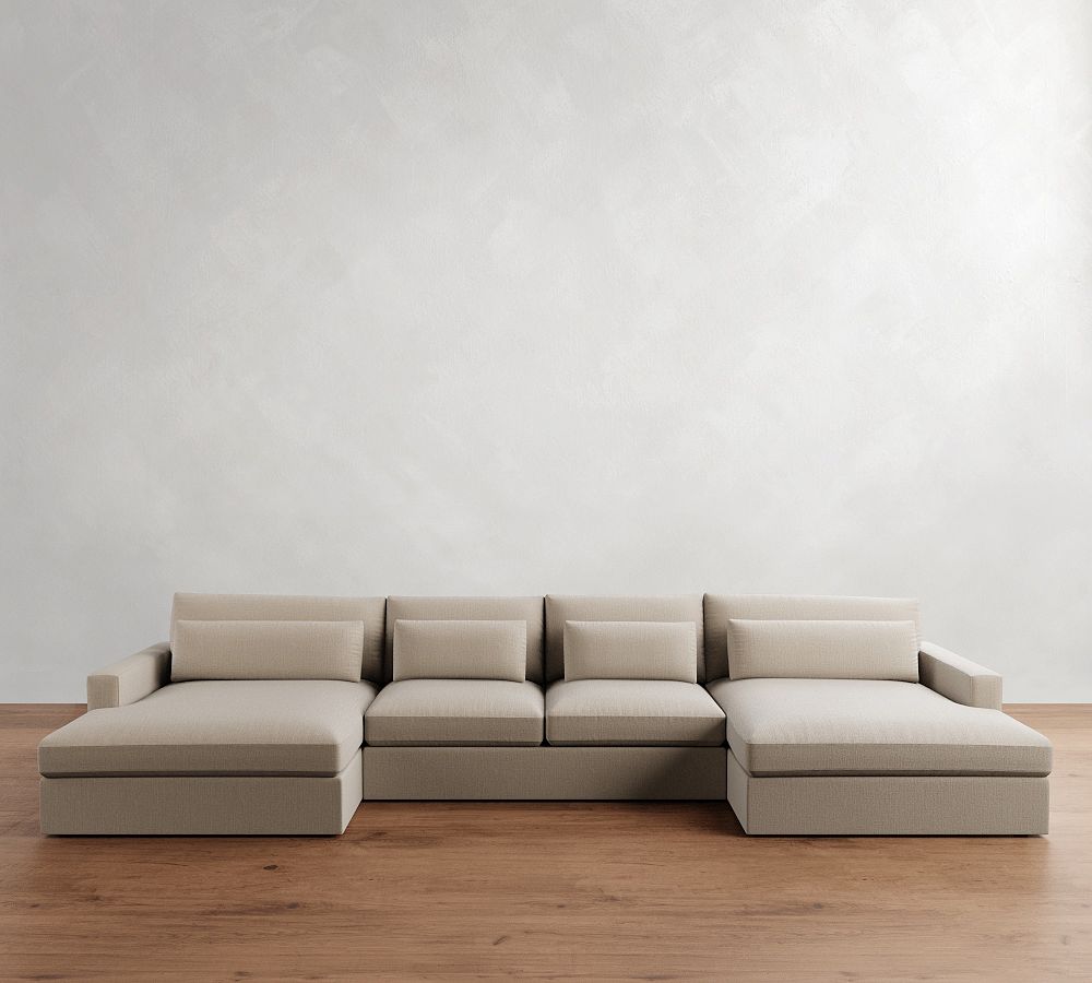 Westwood Square Arm Deep Seat Double Chaise Sectional (185&quot;)