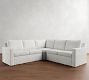 Cameron Square Arm Slipcovered 3-Piece L-Shaped Wedge Sectional (108&quot;)