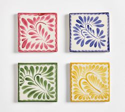 Puebla Porcelain Coasters - Mixed Set of 4