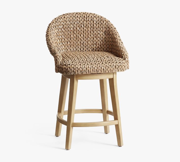 Seagrass Pottery Barn Swivel Counter Stools Seagrass Bucket Swivel