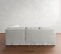 Cameron Square Arm Slipcovered 3-Piece L-Shaped Wedge Sectional (108&quot;)