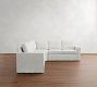 Cameron Square Arm Slipcovered 3-Piece L-Shaped Wedge Sectional (108&quot;)