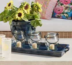 Brie Handcrafted Glass Lantern