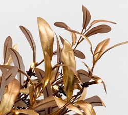 Faux Lit Gold Olive Garland