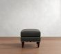 Harlow Leather Ottoman with Nailheads