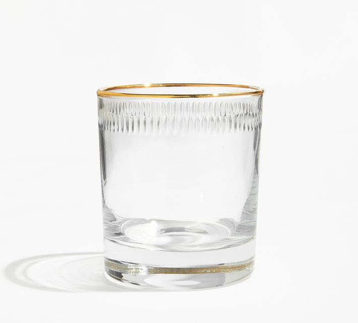 Biandeco Gold Rim Drinking Glasses - Set Of 6, 16 Oz Handmade Crystal Cut Highball Glasses For Cocktails, Juice, Water - View #10