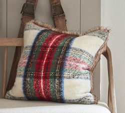 Stewart Plaid with Faux Fur Back Pillow