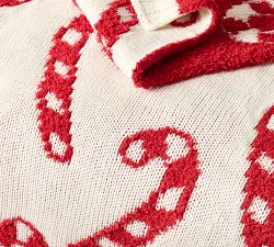 Candy Cane Jacquard Knit Throw