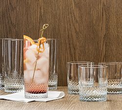 Diamond Cut Cocktail Glasses - Set of 4