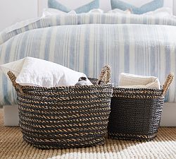 Asher Handwoven Seagrass Tote Basket