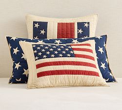 American Flag Reversible Quilted Shams