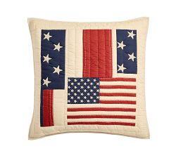 American Flag Reversible Quilted Shams