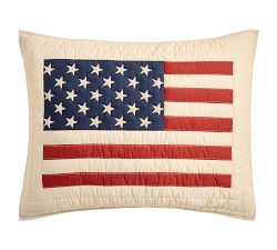 American Flag Reversible Quilted Shams