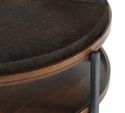 Vander Hair-On-Hide Round Coffee Table (38"w)