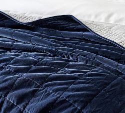 Velvet Handcrafted Box Stitch Quilt