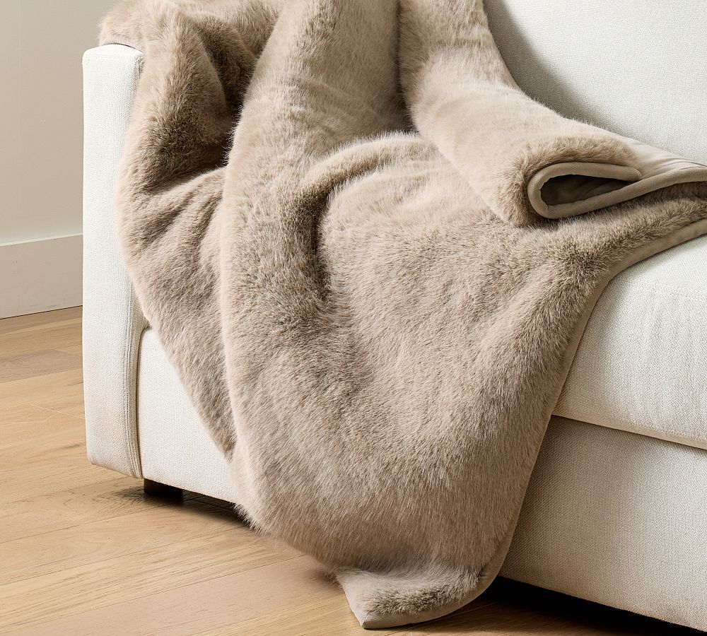 Faux Fur Mink Oversized Throw
