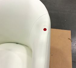 Open Box: Preston Leather Swivel Chair, Individual - Chalk Signature