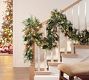 Faux Lit Leafy White Berry Wreath &amp; Garland