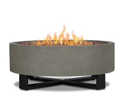 Elmwood Concrete Round Propane Fire Pit (40&quot;)