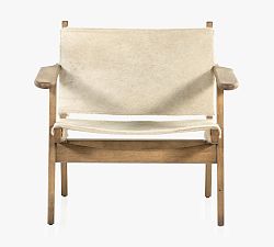Open Box: Madden Sling Chair, Buff Hair on Hide
