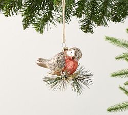 Open Box: Bird Ornament - Gold Glitter