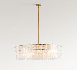 Avalon Cast Glass Round Chandelier (42&quot;)