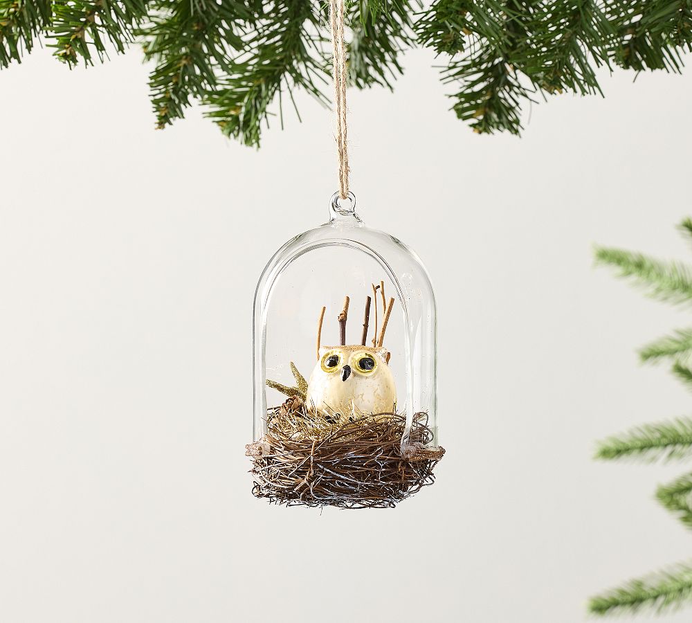 Owl's Nest Cloche Ornament