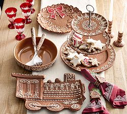 Gingerbread Stoneware Serveware Collection