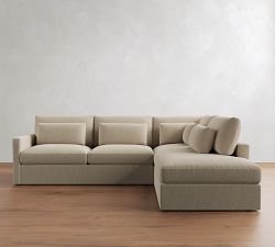 Westwood Slim Arm Deep Seat Return Bumper Sectional (119&quot;-131&quot;)