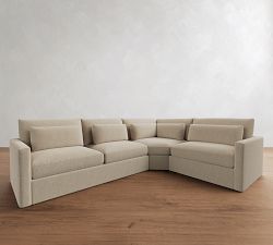 Westwood Slim Arm Deep Seat 3-Piece Wedge Sectional (130&quot;)